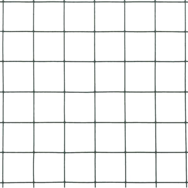vidaXL Kanaverkko teräs PVC pinnoitteella 25x1,5 m vihreä