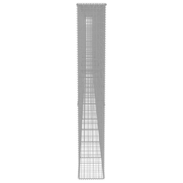 vidaXL Gabionseinä kansilla galvanoitu teräs 900x50x200 cm