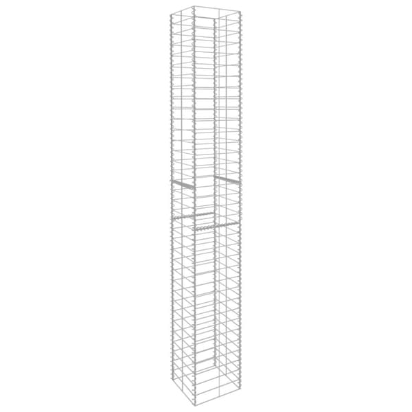 vidaXL gabionkurve 3 stk. 25 x 25 x 197 cm galvaniseret stål