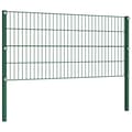 Miniatyrbilde 2 av 4: vidaXL Gjerdepanel med stolper jern 1,7x0,8 m grønn