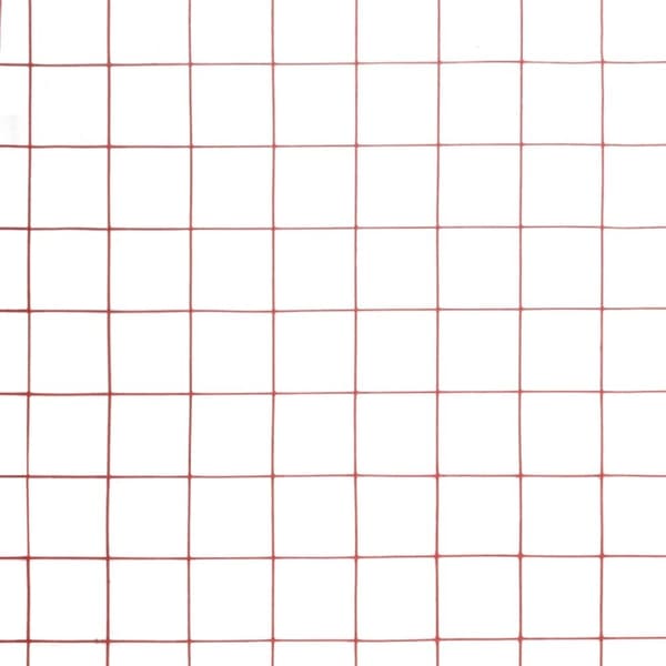 vidaXL Kanaverkko teräs PVC pinnoitteella 25x1 m punainen