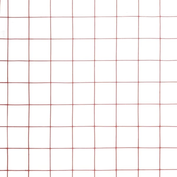 vidaXL Kanaverkko teräs PVC pinnoitteella 25x1 m punainen