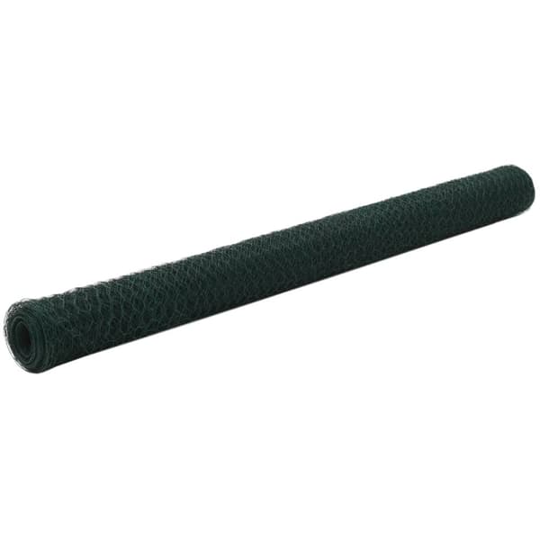 vidaXL Kanaverkko teräs PVC pinnoitteella 25x1,5 m vihreä