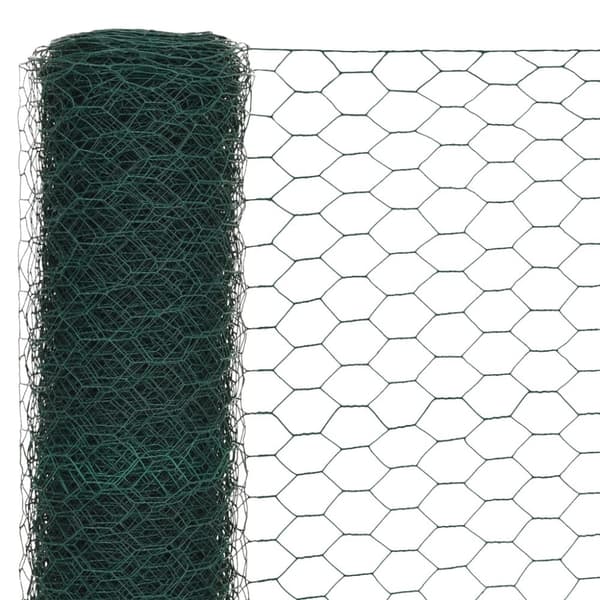 vidaXL Kanaverkko teräs PVC pinnoitteella 25x1,2 m vihreä
