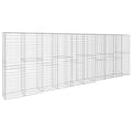 Miniatyrbillede 2 af 6: vidaXL gabionvæg med dæksler galvaniseret stål 600 x 50 x 200 cm