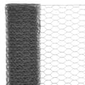 Pikkukuva 3 / 4: vidaXL Kanaverkko teräs PVC pinnoitteella 25x1,5 m harmaa
