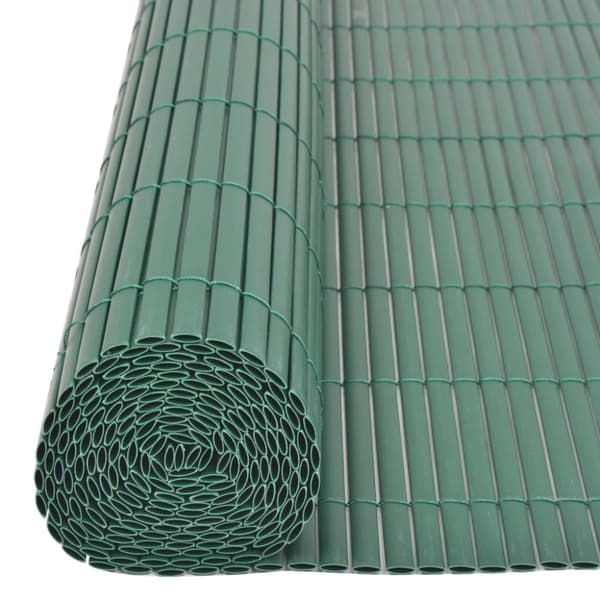 vidaXL dobbeltsidet havehegn PVC 90 x 500 cm grøn