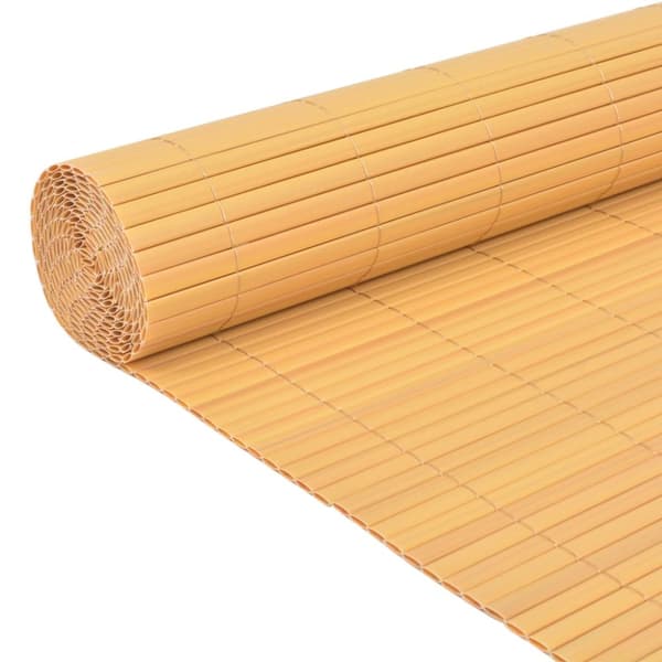 vidaXL Dobbelsidet hagegjerde PVC 90x500 cm gul