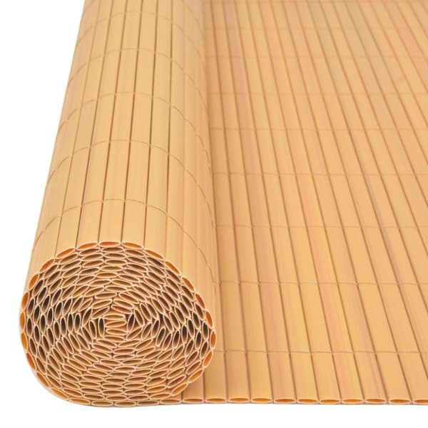 vidaXL Dobbelsidet hagegjerde PVC 90x500 cm gul