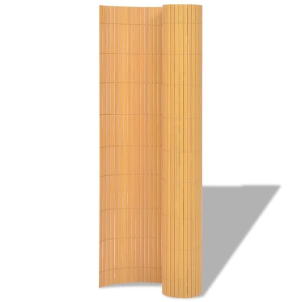 vidaXL Dobbelsidet hagegjerde PVC 90x500 cm gul