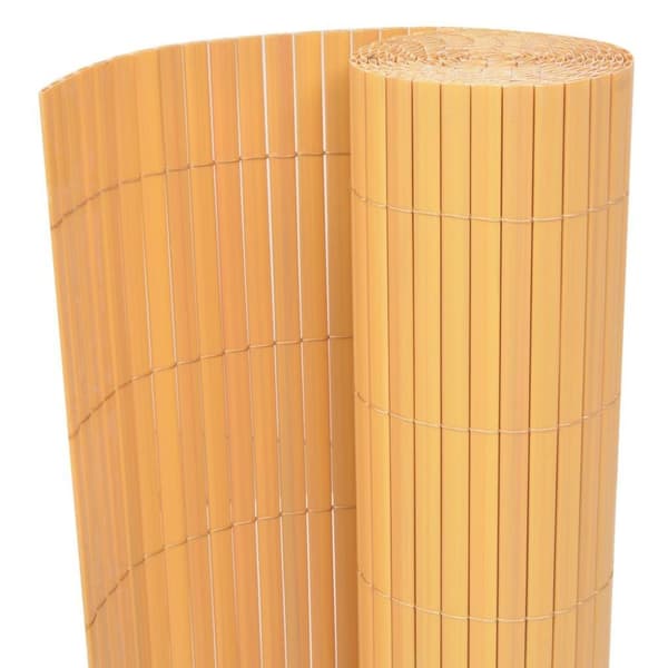 vidaXL Dobbelsidet hagegjerde PVC 90x500 cm gul