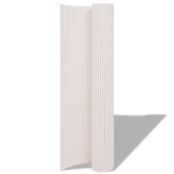 vidaXL dobbeltsidet havehegn 90 x 500 cm hvid