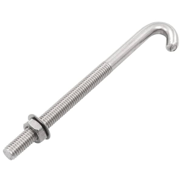vidaXL J-krok med mutter och bricka M8x120 mm 25 st