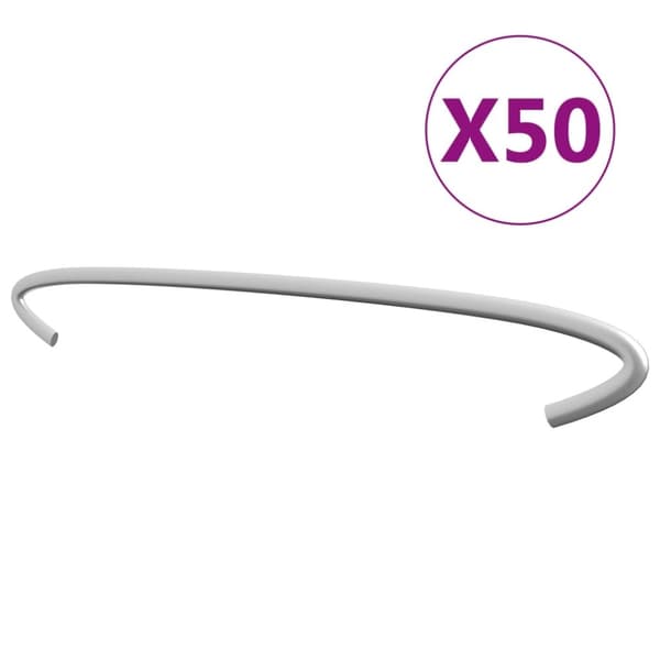 vidaXL Kivikorien koukut 50 kpl galvanoitu teräs 30 cm