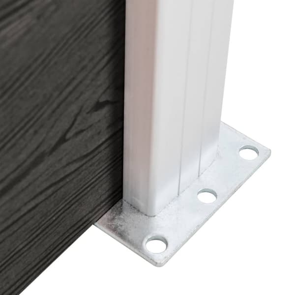 vidaXL Gjerdepanel WPC 95x(105-180) cm grå