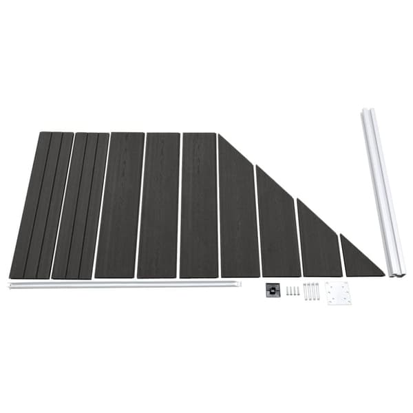 vidaXL Gjerdepanel WPC 95x(105-180) cm grå