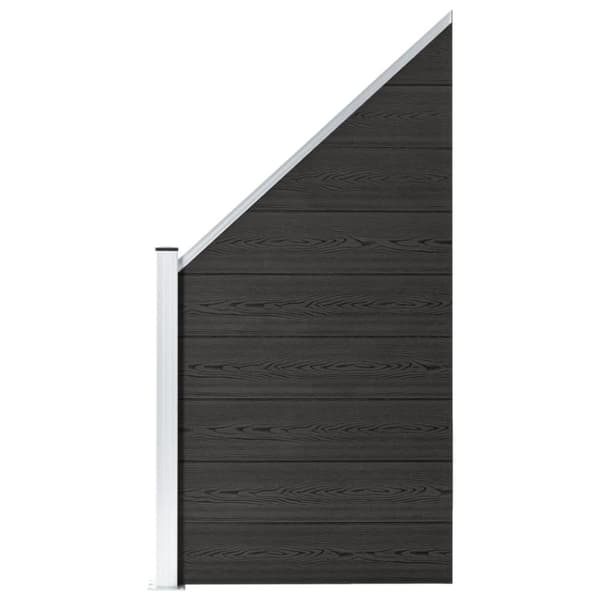 vidaXL hegnspanel 95x(105-180) cm WPC grå