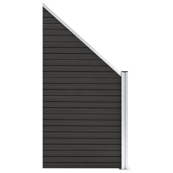 vidaXL hegnspanel 95x(105-180) cm WPC grå