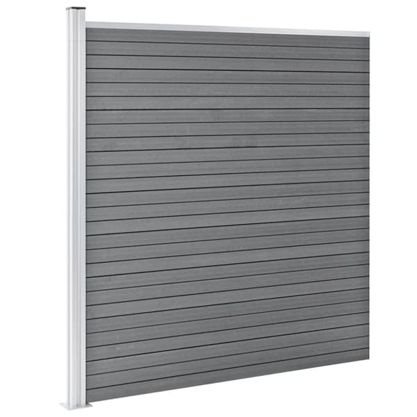 vidaXL Hagegjerde WPC 1737x186 cm grå