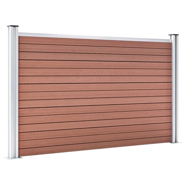 vidaXL Hagegjerde WPC 699x106 cm brun