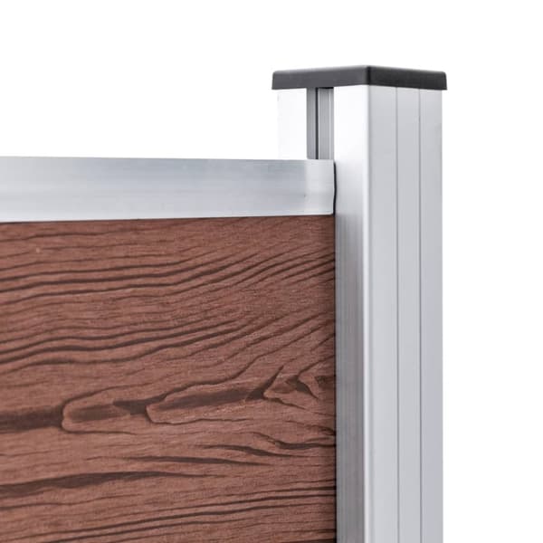 vidaXL Hagegjerde WPC 699x106 cm brun