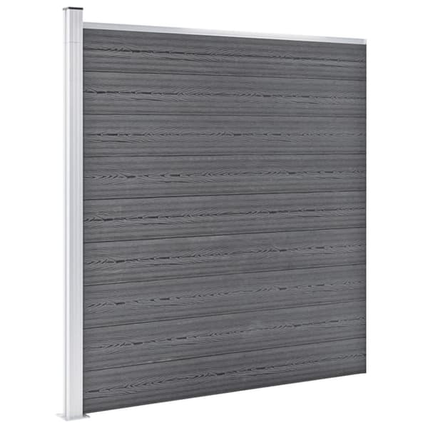 vidaXL Staketpanel WPC 353x186 cm grå