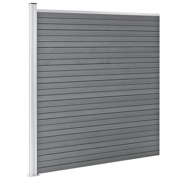 vidaXL Hagegjerde WPC 699x186 cm grå
