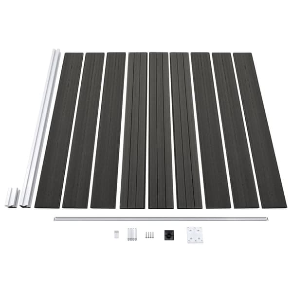 vidaXL Hagegjerde WPC 175x186 cm grå