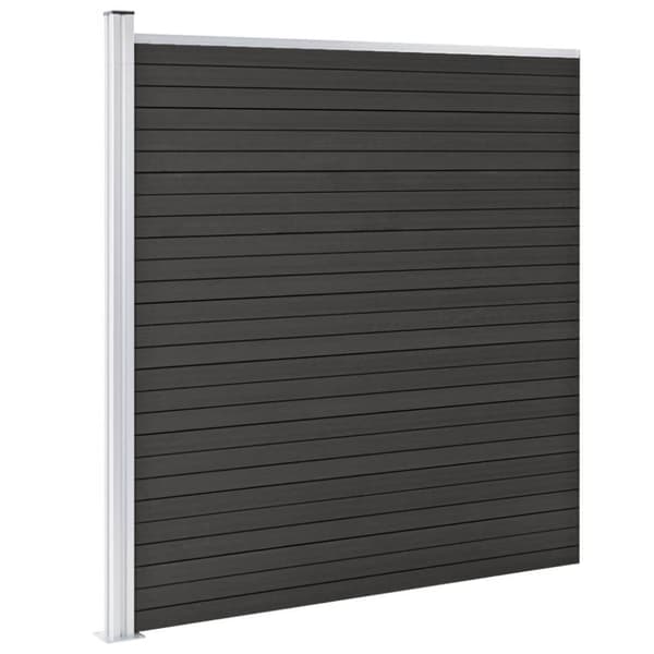 vidaXL Hagegjerde WPC 175x186 cm grå