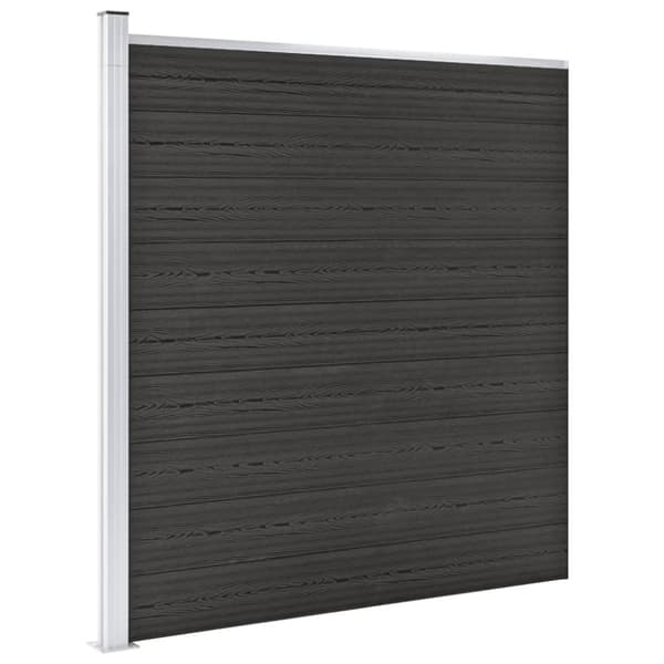 vidaXL Hagegjerde WPC 175x186 cm grå