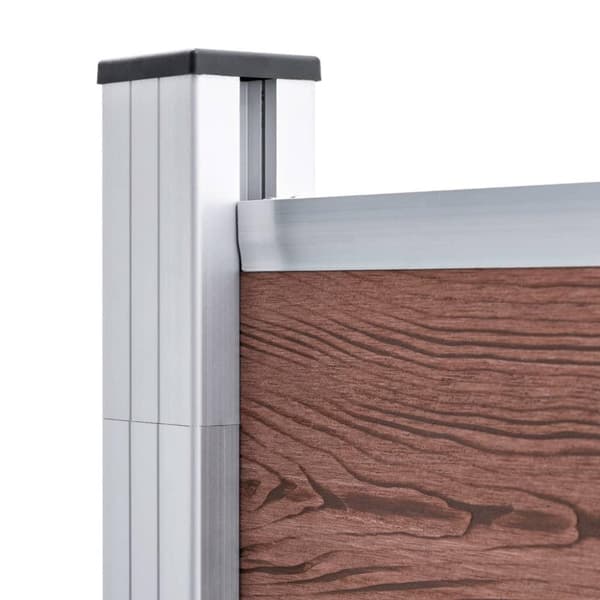 vidaXL Puutarha-aita WPC 1391x186 cm ruskea