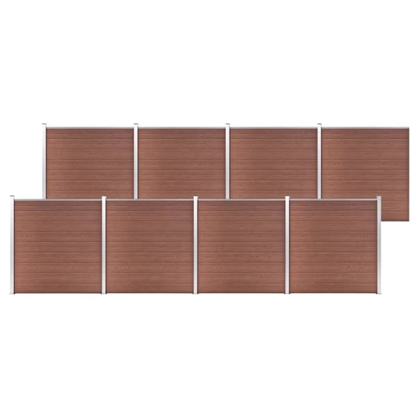 vidaXL Puutarha-aita WPC 1391x186 cm ruskea