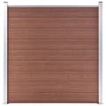 Miniatyrbilde 8 av 11: vidaXL Gjerdesett WPC 1 firkantet + 1 slisset 273x186 cm brun