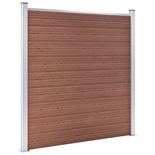 vidaXL Aitasarja 10 paneelia + 1 vinopaneeli WPC 1830x186 cm ruskea