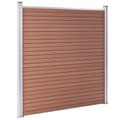 Pikkukuva 4 / 11: vidaXL Aitasarja 10 paneelia + 1 vinopaneeli WPC 1830x186 cm ruskea