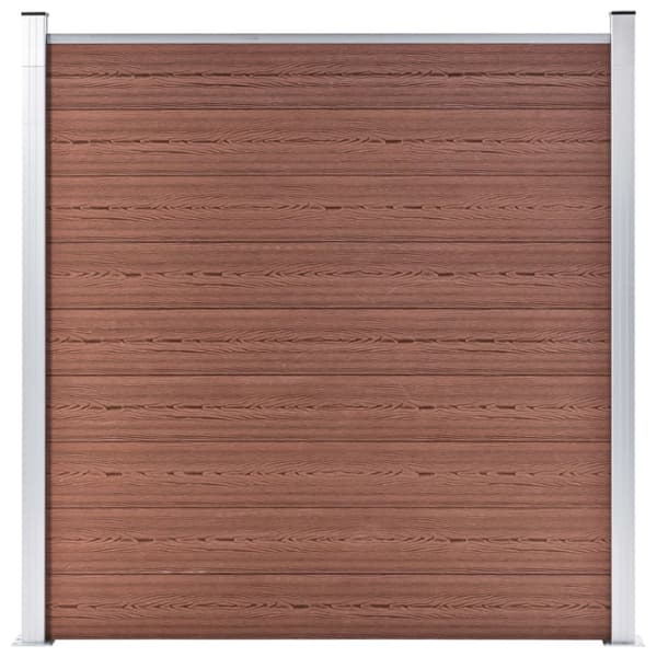 vidaXL Aitasarja 10 paneelia + 1 vinopaneeli WPC 1830x186 cm ruskea