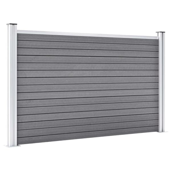vidaXL havehegn 526 x 106 cm WPC grå