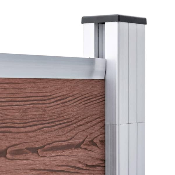 vidaXL havehegn 872x186 cm WPC brun