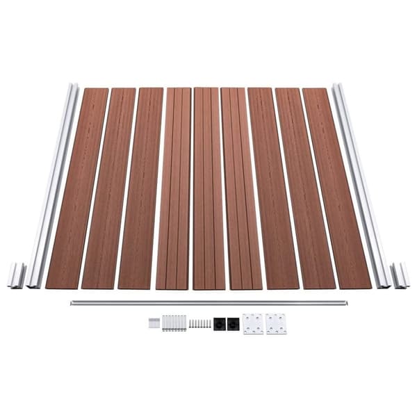 vidaXL havehegn 872x186 cm WPC brun