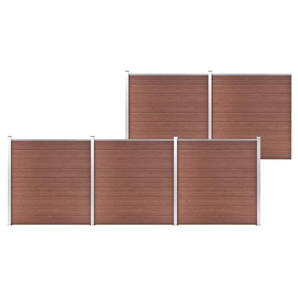 vidaXL havehegn 872x186 cm WPC brun