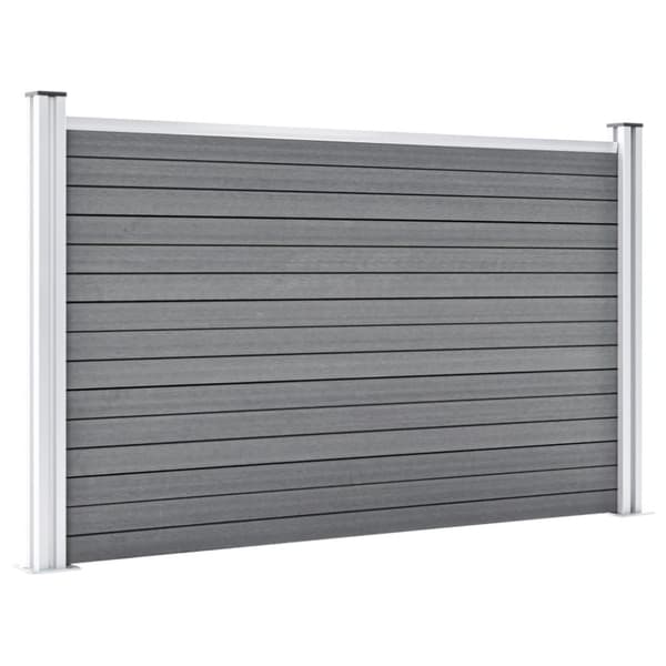 vidaXL Puutarha-aita WPC 353x106 cm harmaa