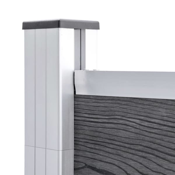 vidaXL Puutarha-aita WPC 353x106 cm harmaa