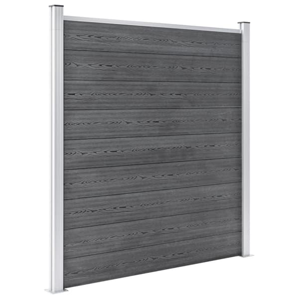 vidaXL Aitasarja 5 paneelia + 1 vinopaneeli WPC 965x186 cm harmaa