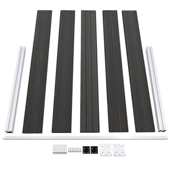 vidaXL havehegn 180 x 105 cm WPC grå