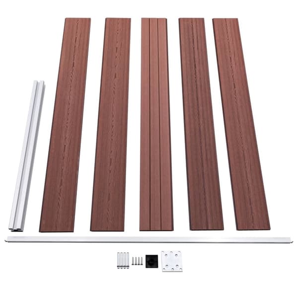 vidaXL havehegn 175x105 cm WPC brun