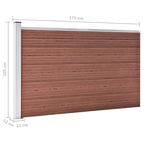 vidaXL havehegn 175x105 cm WPC brun