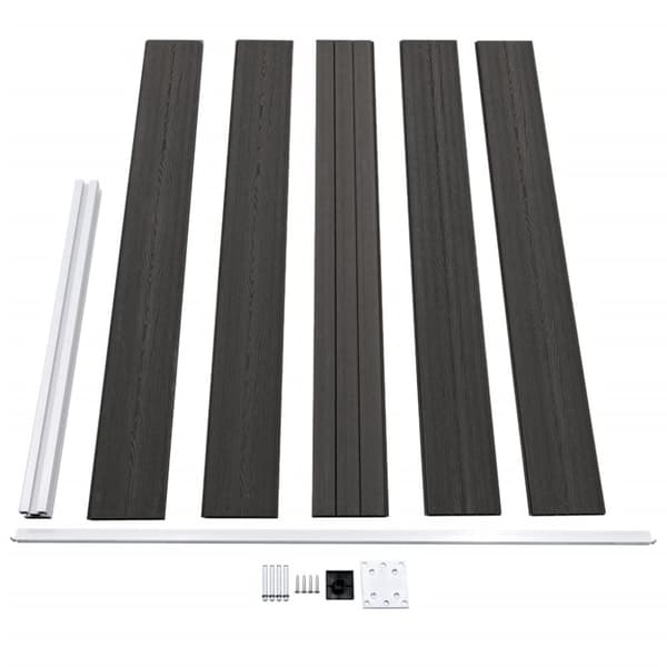 vidaXL havehegn 175x105 cm WPC grå