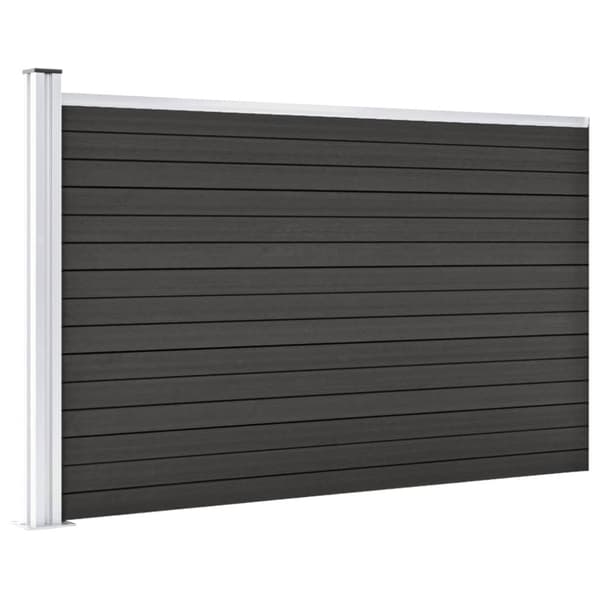 vidaXL havehegn 175x105 cm WPC grå