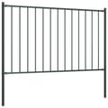 Miniatyrbilde 2 av 4: vidaXL Gjerdepanel med stolper pulverlakkert stål 1,7x1,25 m antrasitt