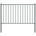 Miniatyrbilde 1 av 4: vidaXL Gjerdepanel med stolper pulverlakkert stål 1,7x1,25 m antrasitt
